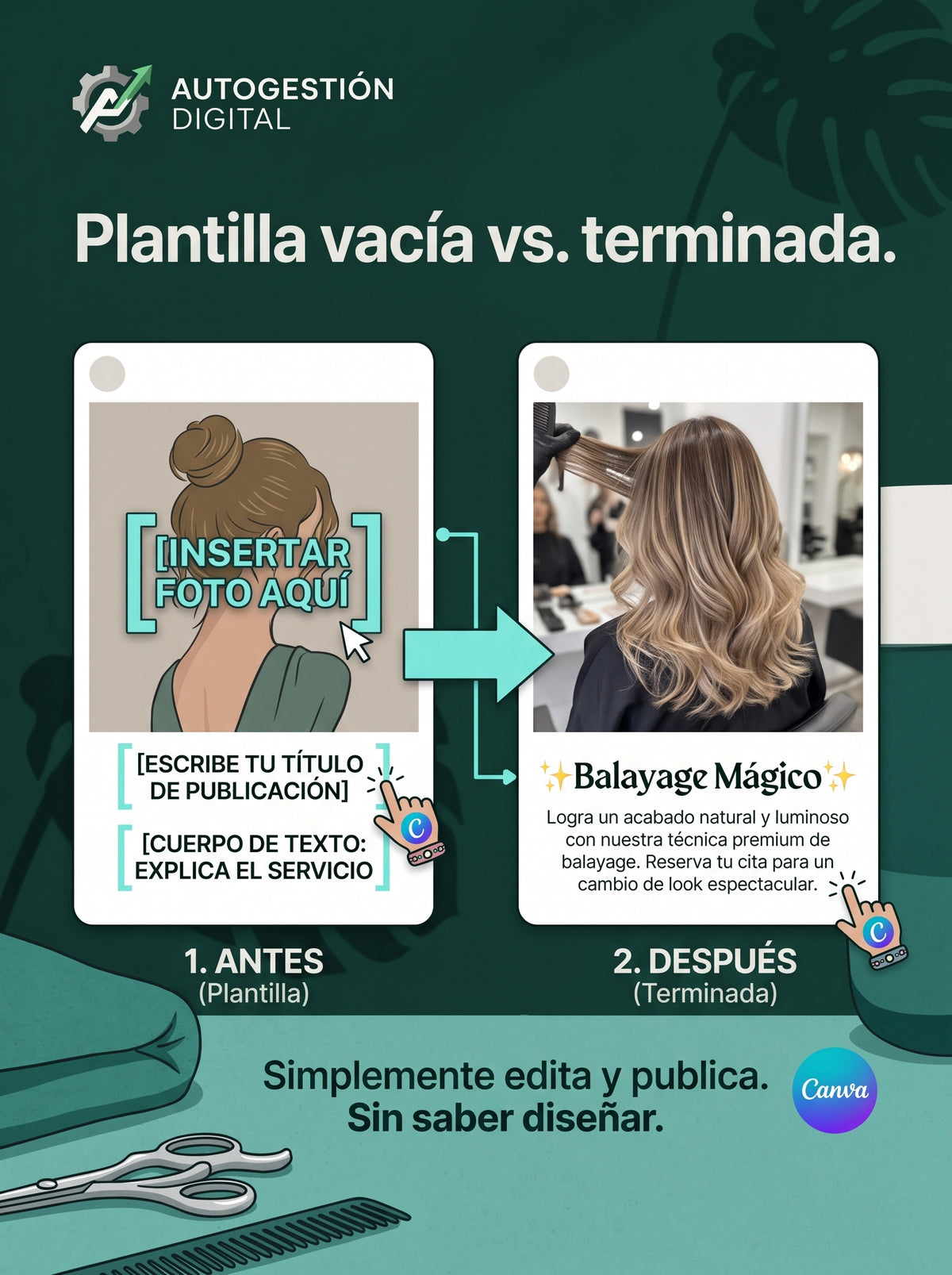 Pack de contenido para peluquerías