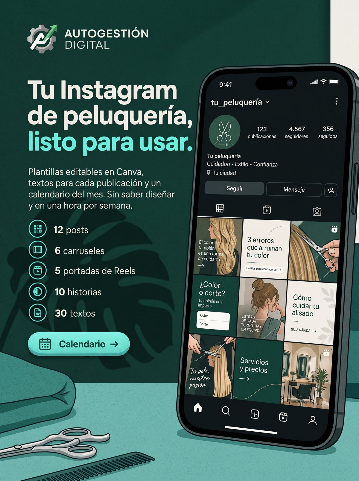 Pack de contenido para peluquerías